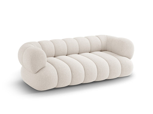 Cosmopolitan Design Bank Koge 3-zits, chenille lichtbeige - 95x210x70cm