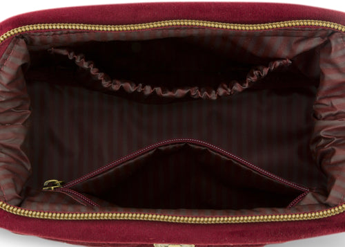 Pip Studio - Cooper Make up tasje - Velvet Quiltey Days - Rood - 22.5x9.5x15cm