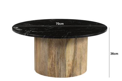 Brix salontafel Nova - mangohout marmer - 70cm