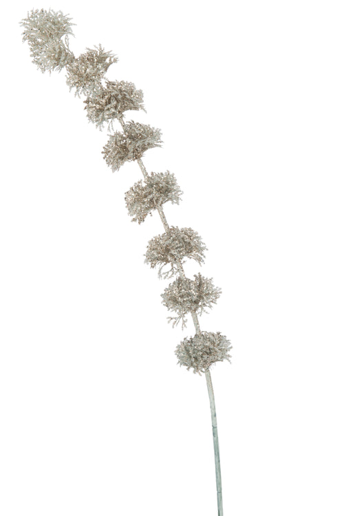 J-Line decoratie tak Klokken van Ierland - kunststof - lichtgroen - 12 stuks