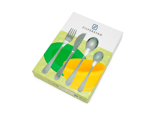 Zilverstad - Kindercouvert glad - 4 delig - RVS - vtwonen shop