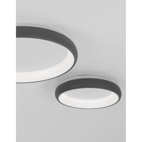 Merano Bakersfield 61cm Geïntegreerde LED Semi Flush Light Zandgrijs Aluminium LED 50W 3250Lm 3000K