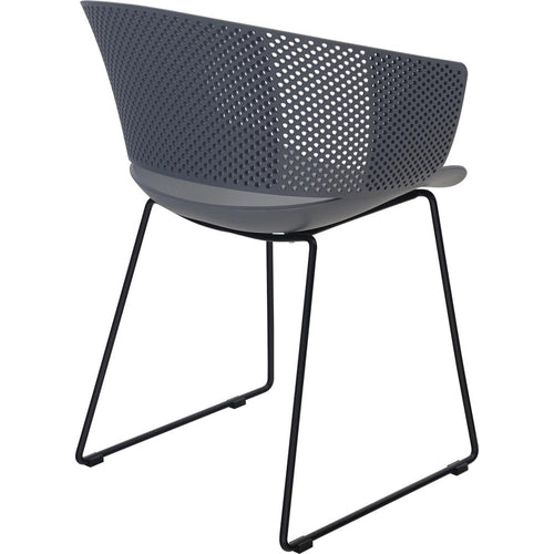 Lesli Living bistrostoel Orly - grijs - 58,5x45,5∕53x79cm - set van 4