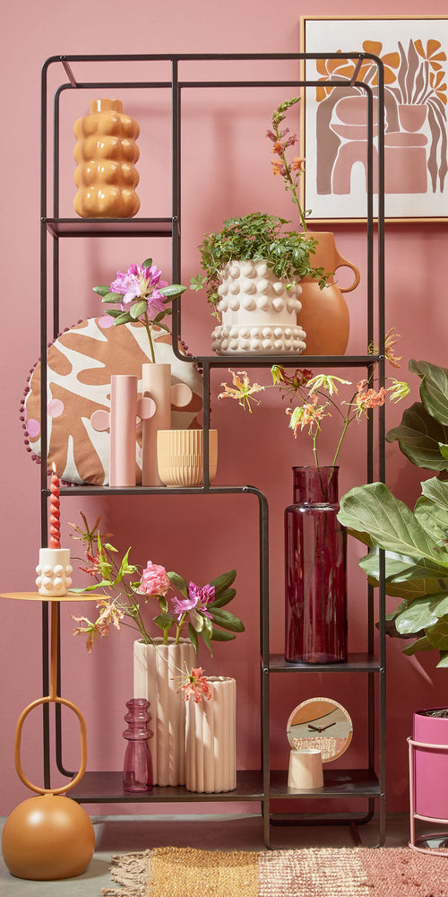 Mica Decorations Jules Open kast - L76 x B30 x H178 cm - Metaal - Zwart - vtwonen shop