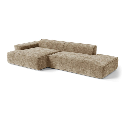 Premium Interiors - Hoekbank (links) HANA - fluweel weefsel mol 300cm