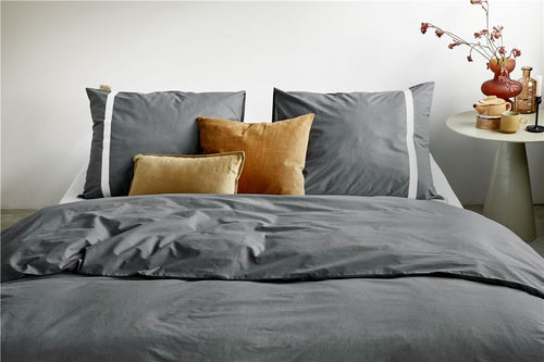 Walra - Dekbedovertrek Timeless Chic - 140x220 cm - Antraciet