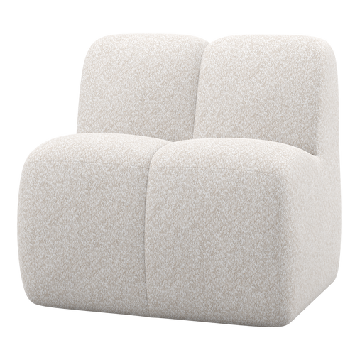 WOOOD eetbankje 84 cm met rugleuning Mojo - Wollig - Ecru