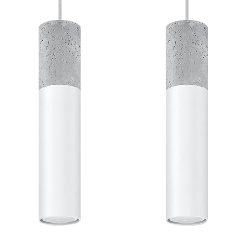 Sollux Lighting Hanglamp BORGIO 2 wit - 30x6x90cm