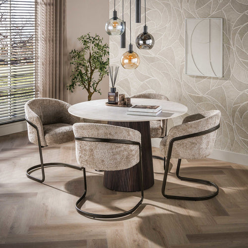 Giga Meubel Eettafel Ceramo Centro Taj Mahal – Rond – Keramiek – Ø120 cm