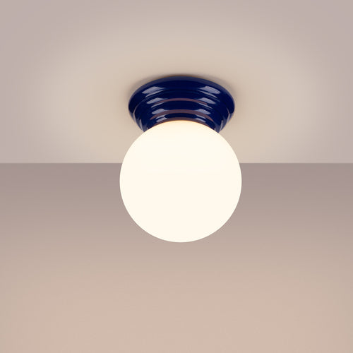Sollux Lighting Plafondlamp ZORI ultramarijn IP44 - 12x16x12cm