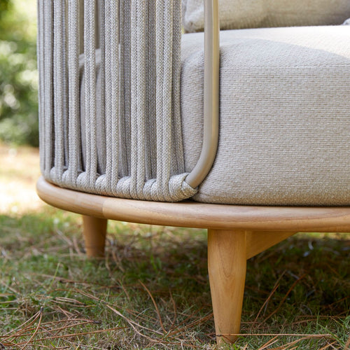 Tikamoon Tuinfauteuil in massief teak en stof - Beige - vtwonen shop