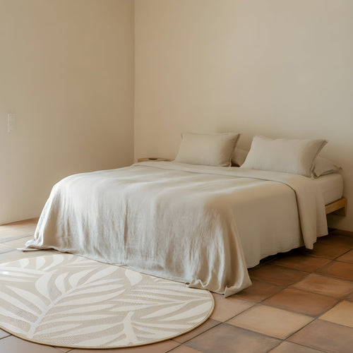 AFK Living vloerkleed Havana - voor binnen en buiten - beige - 120 x 120 cm
