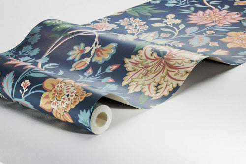 Borastapeter behang bloemen vergrijsd blauw - 53 cm x 10.05 m - 660995 - vtwonen shop