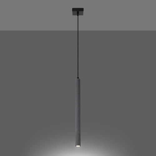 Sollux Lighting Hanglamp PASTELO 1 beton - 3,5x3,5x120cm