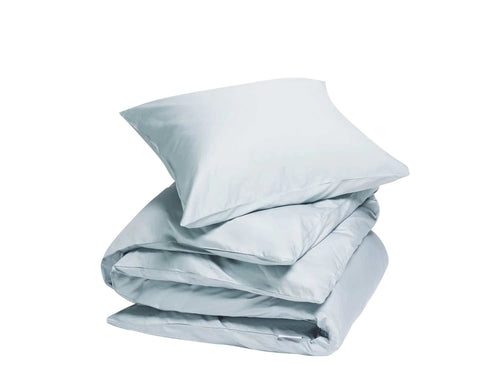 Yumeko dekbedovertrek katoen satijn sky blue 140x220 + 1/60x70 - vtwonen shop