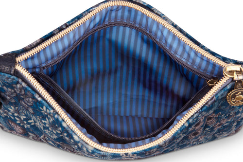 Pip Studio - Charly Make-up Tasje Dames - Daisy Dreams - Blauw - 24x1x15.5cm - vtwonen shop