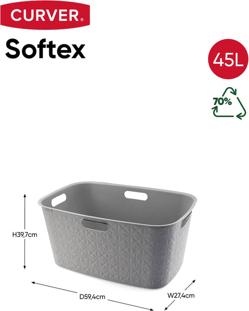 Curver Softex Wasmand - 45 liter - 57x37x27cm - Taupe - vtwonen shop