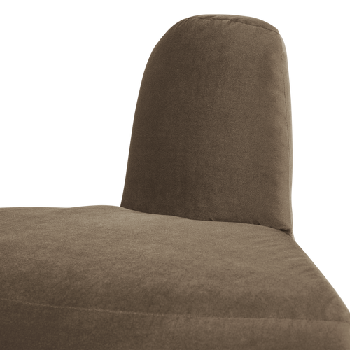 WOOOD eetbank hoek rond rugleuning Mojo Base - Velvet - Taupe - 83x76x76