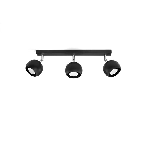 Sollux Lighting Plafondlamp OCULARE 3 zwart - 45x10x16cm