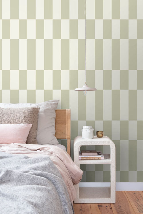 ESTAhome behang strepen lichtgroen - 0.53 x 10.05 m - 132151