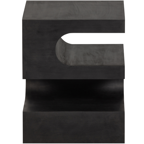 WOOOD bijzettafel Toma - Mangohout - Zwart - 50x40x40 - vtwonen shop