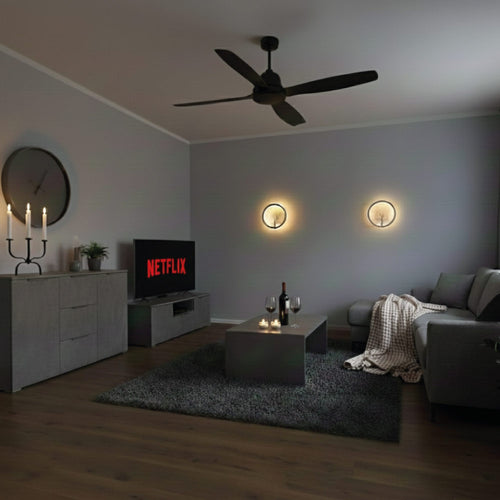 Artdelight Wandlamp Oregon - Zwart
