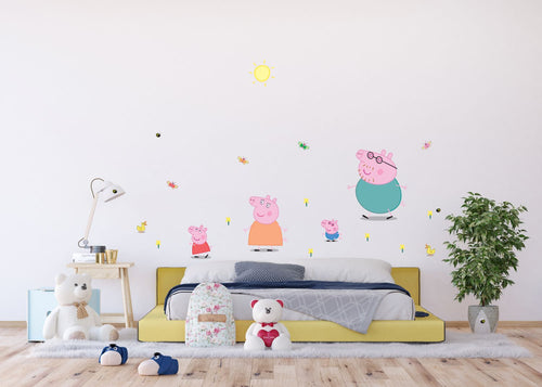 Sanders & Sanders muursticker Peppa Pig multicolor - 85 x 65 cm - 601359