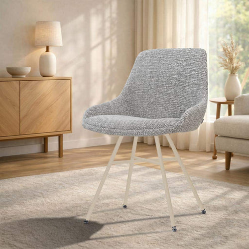 Nolon Noa-Isa eetkamerstoel grijs blend - beige onderstel