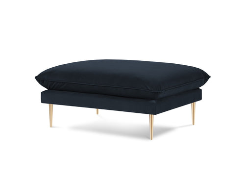 Cosmopolitan Design Poef Vienna flueel, donkerblauw - 73x93x43cm