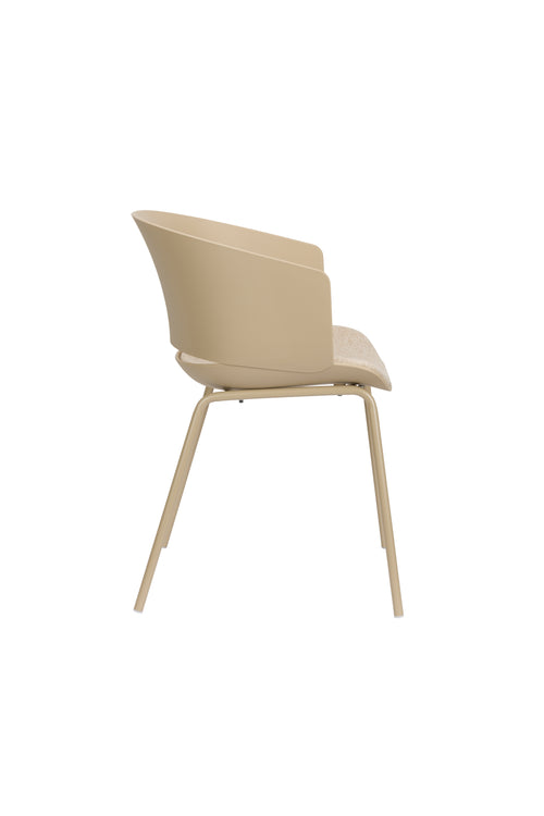 Housecraft Living Jessica Eetkamerstoelen met armleuning Beige - Set van 4 - vtwonen shop