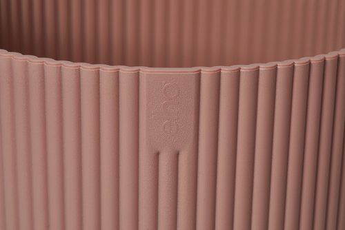 elho vibes fold rond 47 delicaat roze | Bloempot | Modern decoratief ribpatroon