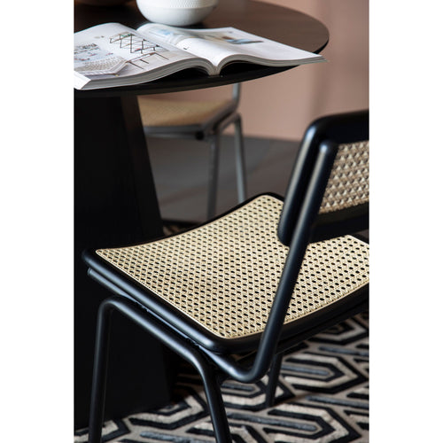 Zuiver Jort Eetkamerstoelen  Naturel/Zwart - Set van 2 - vtwonen shop