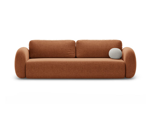 Cosmopolitan Design Slaapbank met opbergdoos Tonale 3-zits, chenille baksteen - 105x262x88cm