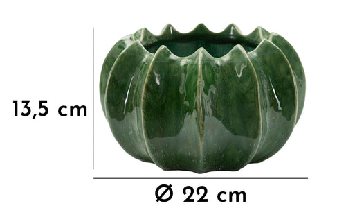 Mauro Ferretti vaas - Ø 22 x 13,5 cm - groen