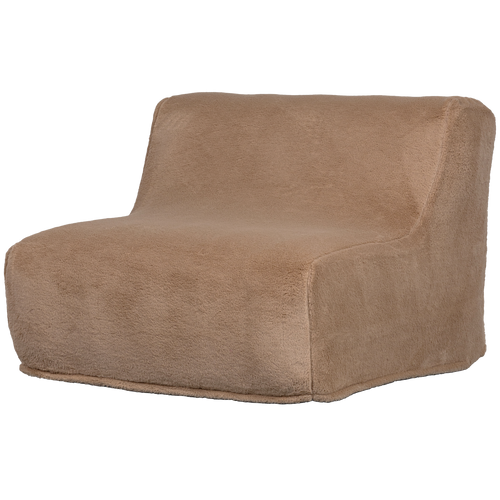 WOOOD opblaasbare fauteuil Pieke - Pluche - Zand - 70x87x90 - vtwonen shop