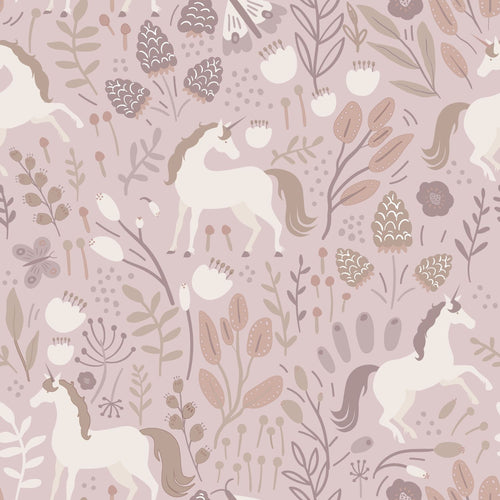 ESTAhome behang unicorns mauve paars - 53 cm x 10.05 m - 131232 - vtwonen shop