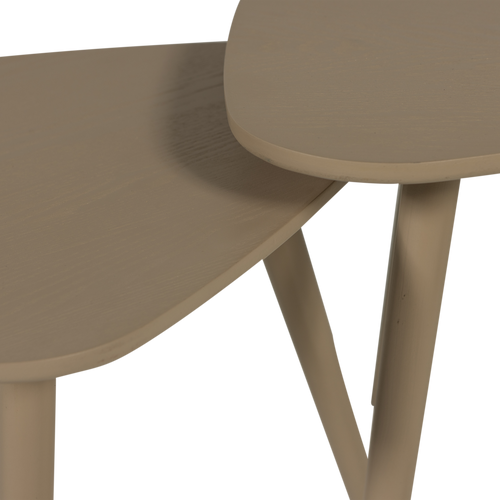 WOOOD bijzettafels Nila - Hout - Zand - Set van 2 - vtwonen shop