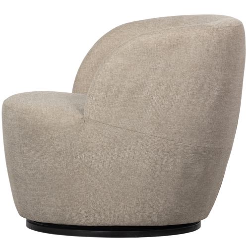 WOOOD draaibare fauteuil Serra - Polyester - Zand - 75x70x69 - vtwonen shop