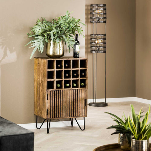 Giga Meubel Wijnkast Tweak - Naturel Hout - 56x35x90cm