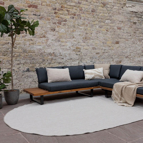 Buitenkleed Ovaal Mono - Grijs/Wit - Dubbelzijdig - EVA Interior - 240 x 340 cm - vtwonen shop