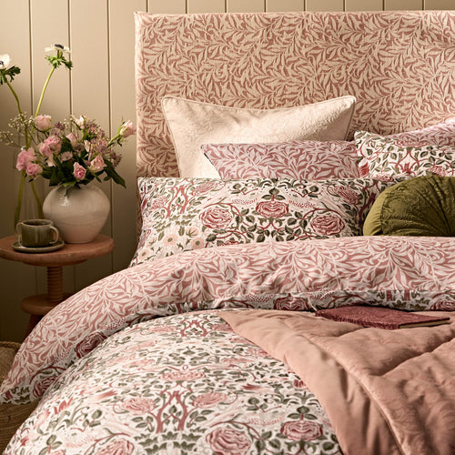 William Morris at Home Dekbedovertrek Tweepersoons Rose Brick 200 x 200cm