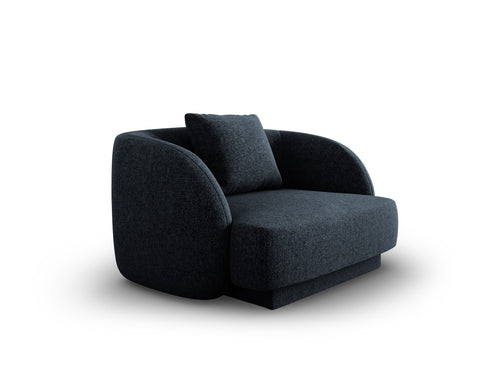 Cosmopolitan Design Fauteuil Tulum chenille, koningsblauw - 90x103x70cm