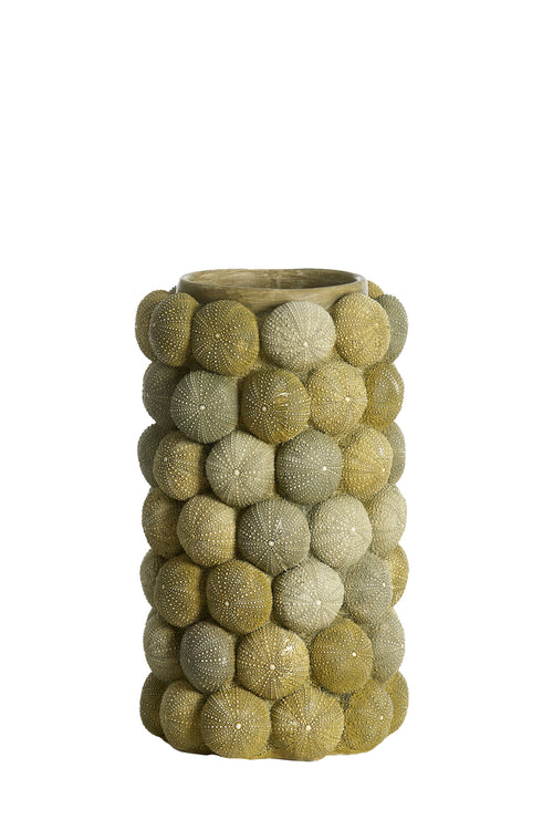 Light & Living vaas SEA URCHIN - Ø19x32.5cm - groen - vtwonen shop