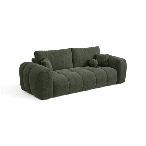 Premium Interiors - Slaapbank met opbergruimte SKY - kruisbinding vintage groen 260cm