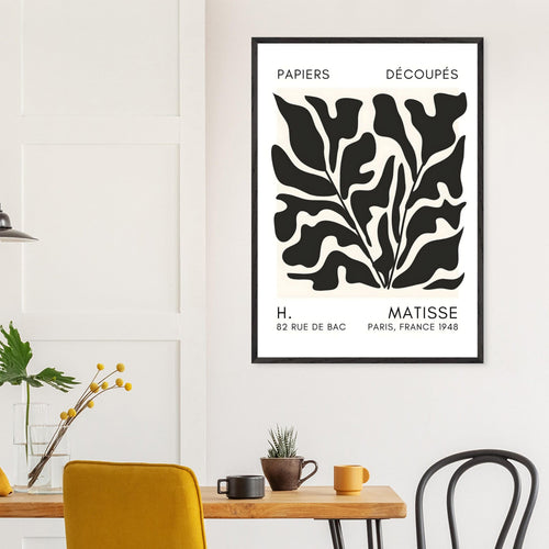 Artfulprints Poster Matisse – Seabed shapes black   - 70x100 cm - Zwart