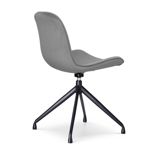 Nolon Nola-Fé Draaibare Eetkamerstoelen Set van 2 Velvet Grijs - Zwart