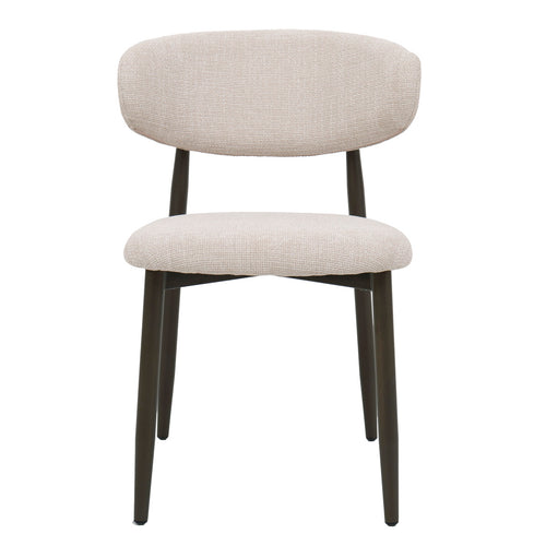 Giga Meubel Eetkamerstoel Alexia - Beige/Brons - Set van 2