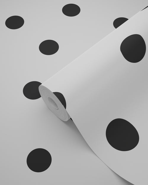 Origin Wallcoverings behang stippen zwart wit - 53 cm x 10.05 m - 347675