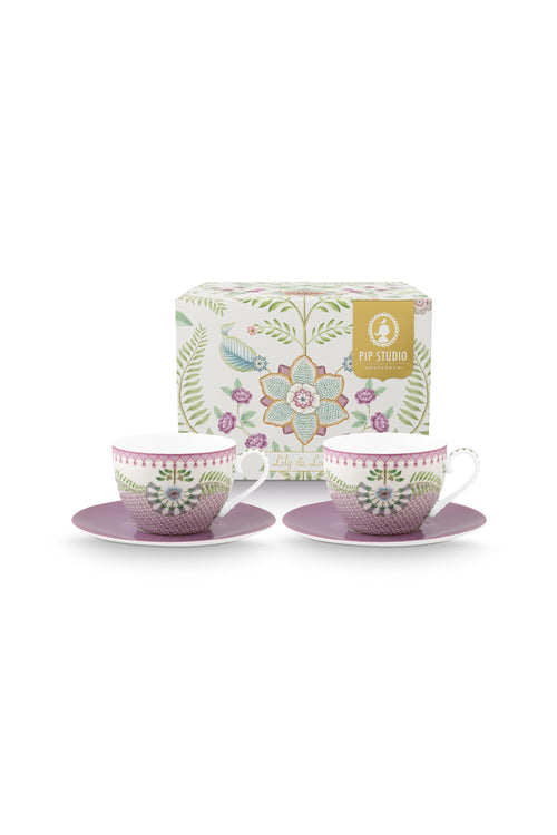 Pip Studio - Kopjes & Schotels Lily & Lotus - Multicolor - 300 ml - Set van 2