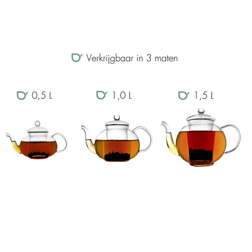 Bredemeijer - Theepot Verona 0,5L enkelwandig glas - vtwonen shop
